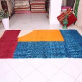 Handmade traditional Berber rug with colourful patterns, size 150/250cm.