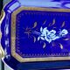 Blue and gold cake dish
