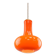 Mid-Century Italian Orange Glass and Brass Pendant Lamp
