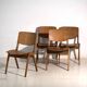 Vintage Thonet dining chairs (c.1950). Set of 4 pieces.