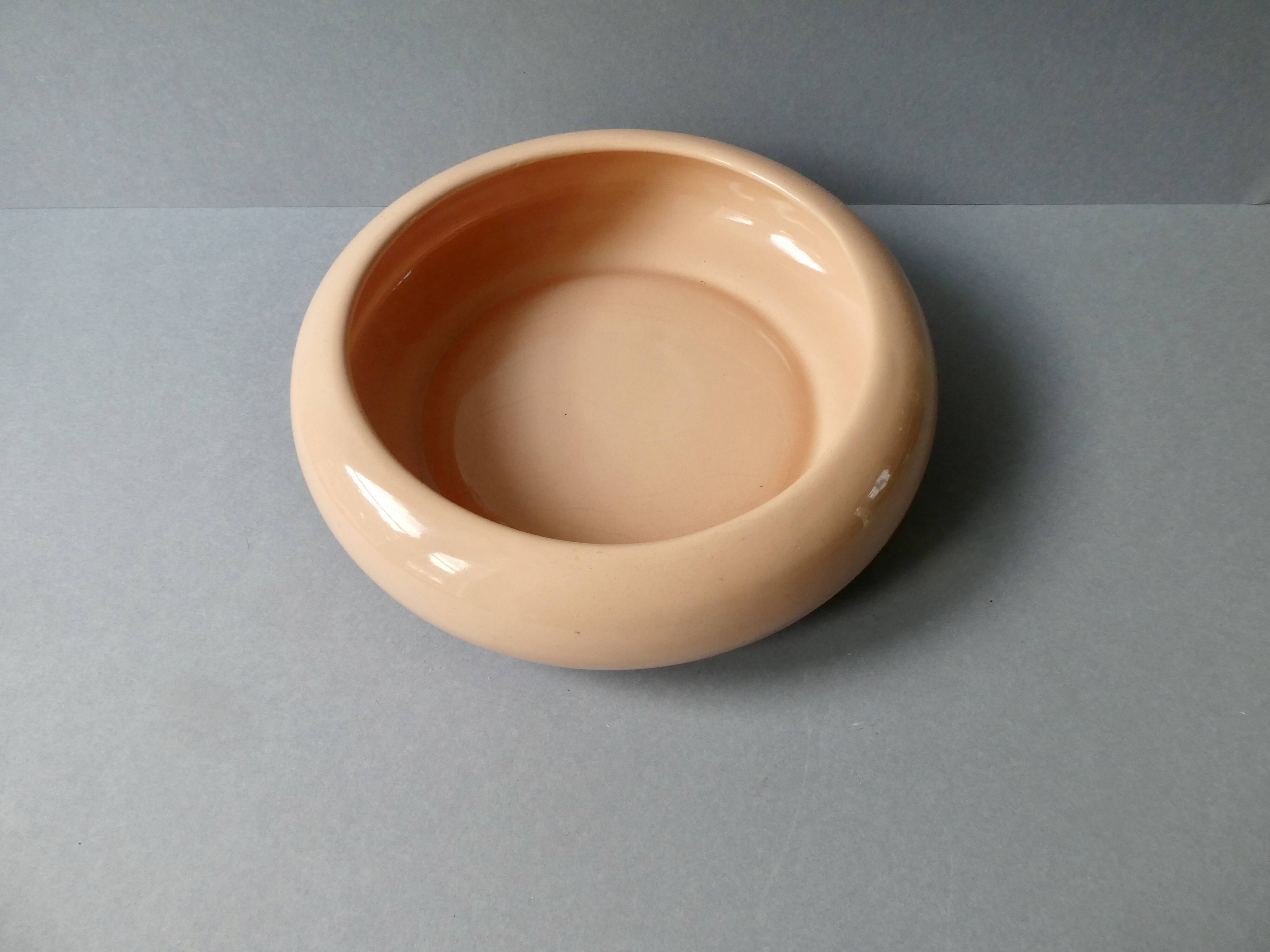 Pastel pink ceramic bowl, Habitat, 90s