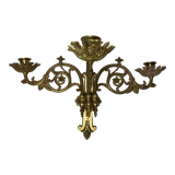 Empire three-branch bronze wall light, early 20th century