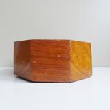 Plat en teck, octogonal, années 1960