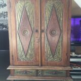 Solid teak wardrobe in Indonesian style, 1900s.