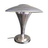Art-deco chrome metal lamp