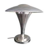 Lampe art-déco en métal chromé