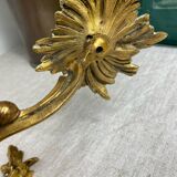 Two Louis XV style bronze wall candlesticks