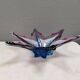Murano Glass bowl with "leaf" shape in blue/purple/pink/transparent colors