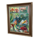 Huile sur toile suédoise – « Intérieur avec figures » par Erik Lo (1914–2004)