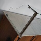 Large Antique Art Deco German Oak & Marble Chocolate Shop Counter, 1920s