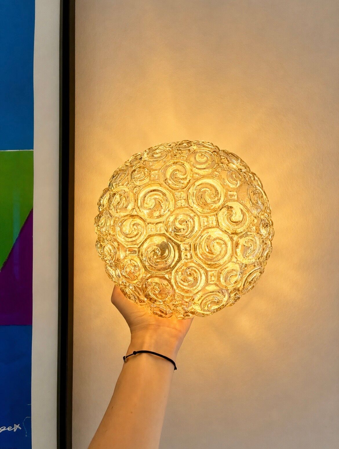 "Bubble" glass wall light trio - 1960.