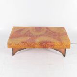 Vintage resin and iron coffee table