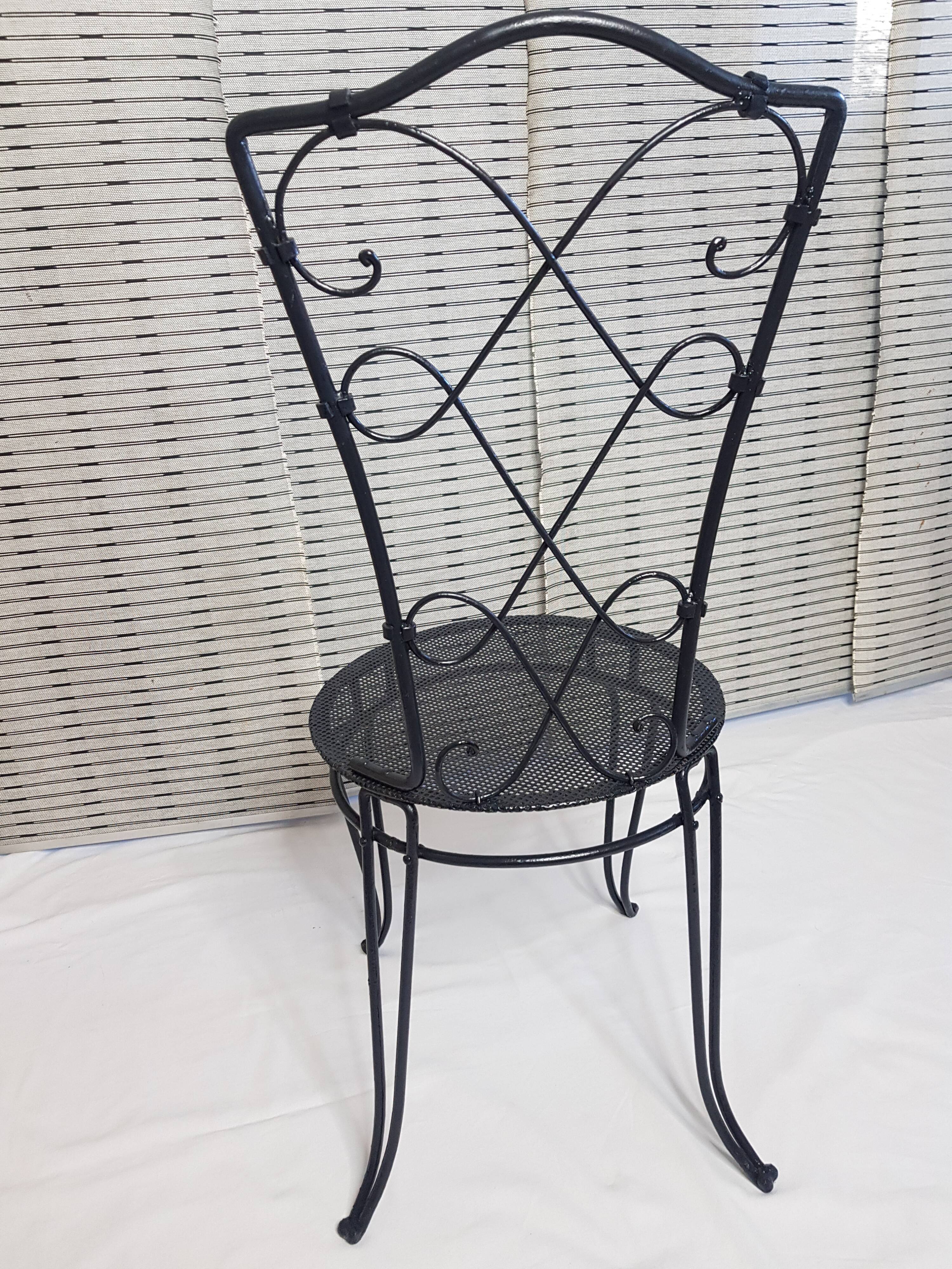 Wrought iron "corset" garden chair