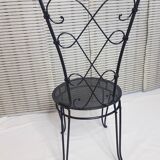 Wrought iron "corset" garden chair
