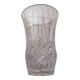 Vintage crystal vase with diamond cut points.