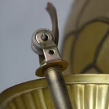 Suspension en nacre coloré jaune laiton vintage