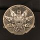 Libochovice Art Deco crystal salad bowl, 1930s, Czechoslovakia
