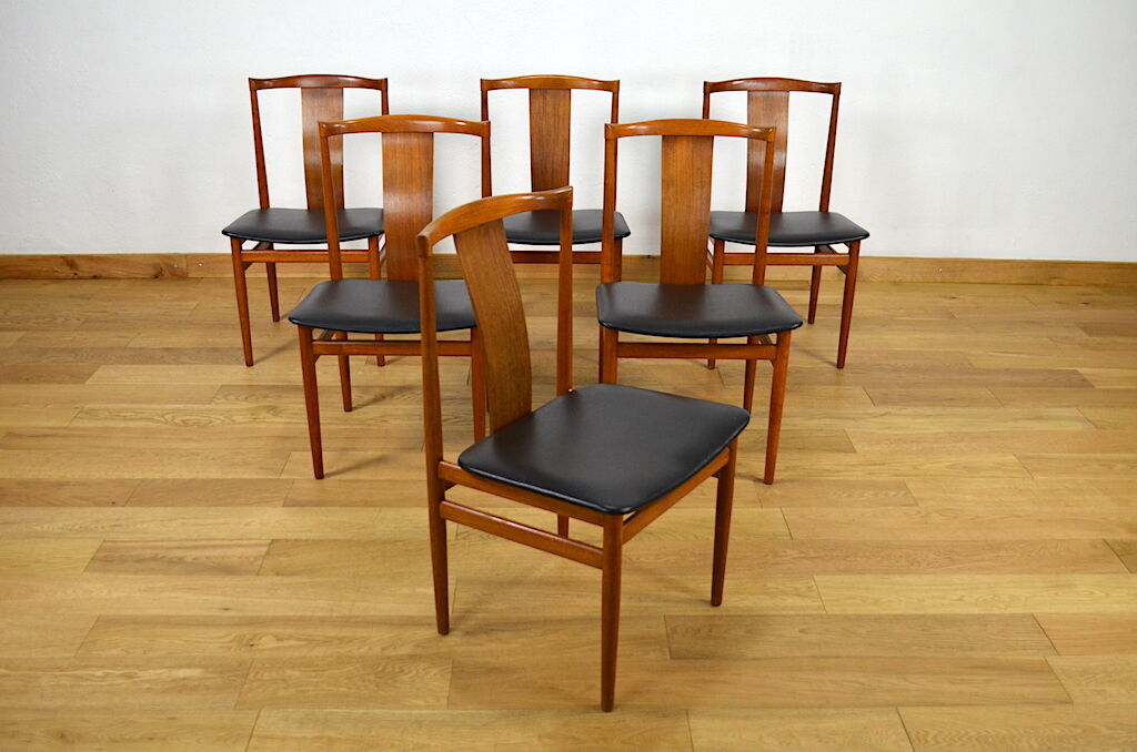 Suite of 6 danish chairs Henning Sorensen 1960