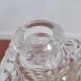 Chiseled glass whiskey decanter