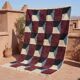 Traditional wool Berber rug with colourful patterns, size 150/250 cm.