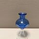 Vase with trumpet-shaped foot, in translucent and blue glass, model Lagune, 1974.
