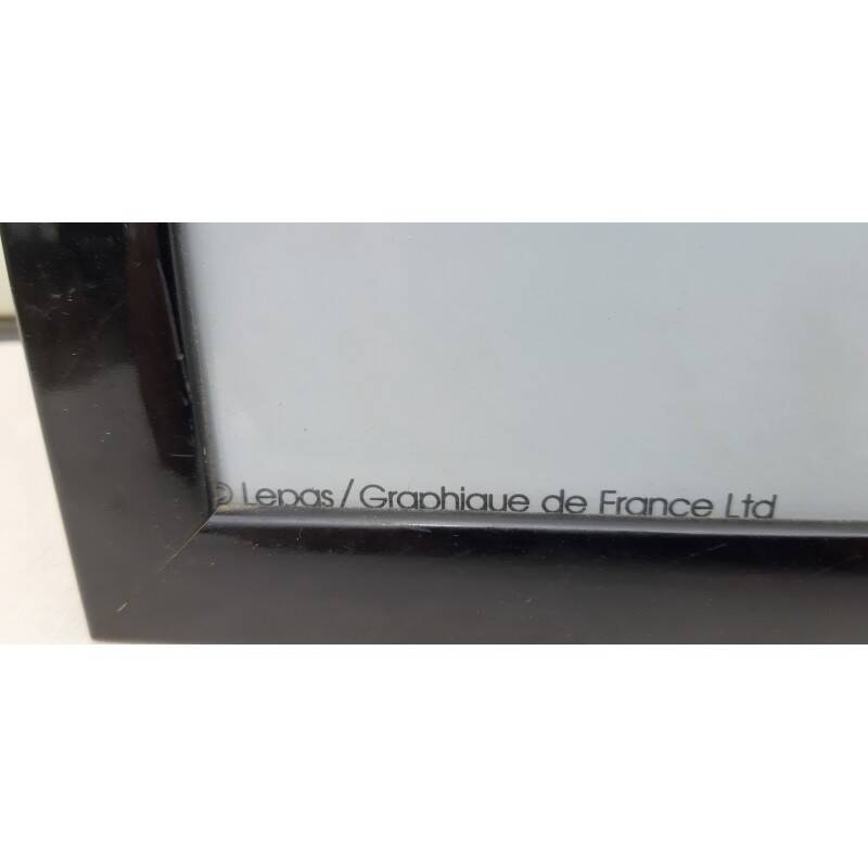 Screen-printed lithograph signed Charles Lepas 1980 Café Wien