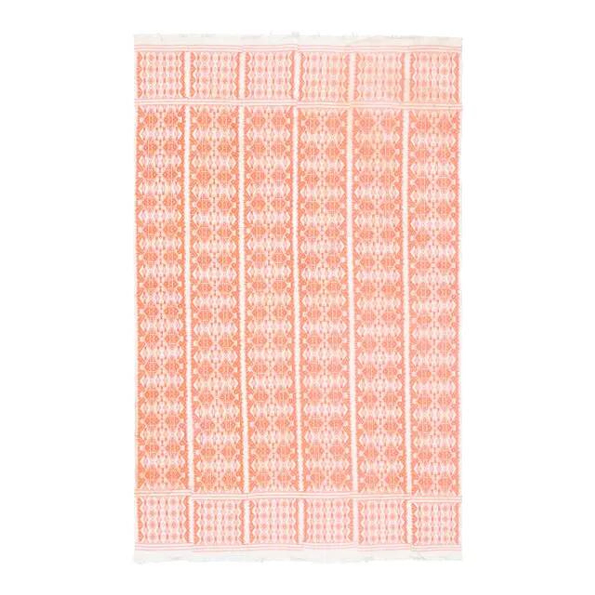 1970s Vintage Turkish Handmade Wool Cotton Orange Kilim Rug 112x180