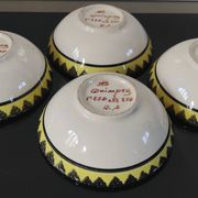 Ensemble de 4 coupelles vintage HB Quimper