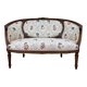 Louis XVI Style Basket Bench with floral fabric