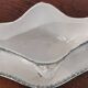 Gravy boat on pedestal with handles Terre de fer St Amand amandinoise "lily of the valley"