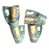 Set of Iberian ceramic mugs