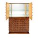 Brutalist Style Italian Dry Bar made of Wood and Glass, Drinks Cabinet