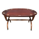 George III mahogany dessert table with 4 folding oval sides