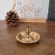 Round brass candlestick