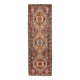 4x13 Kilim Long Wide Brown Handmade Turkish Kilim Runner Rug, 131x404 Cm