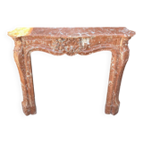 Louis XV style fireplace in Rance marble