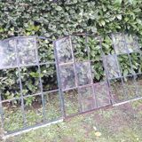 Industrial arched metal windows L73xH110 19th century glass roof