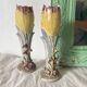 Paire de vases art nouveau  tulipes