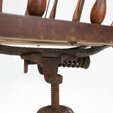 English style swivel-base “captain” desk chair, ca. 1850
