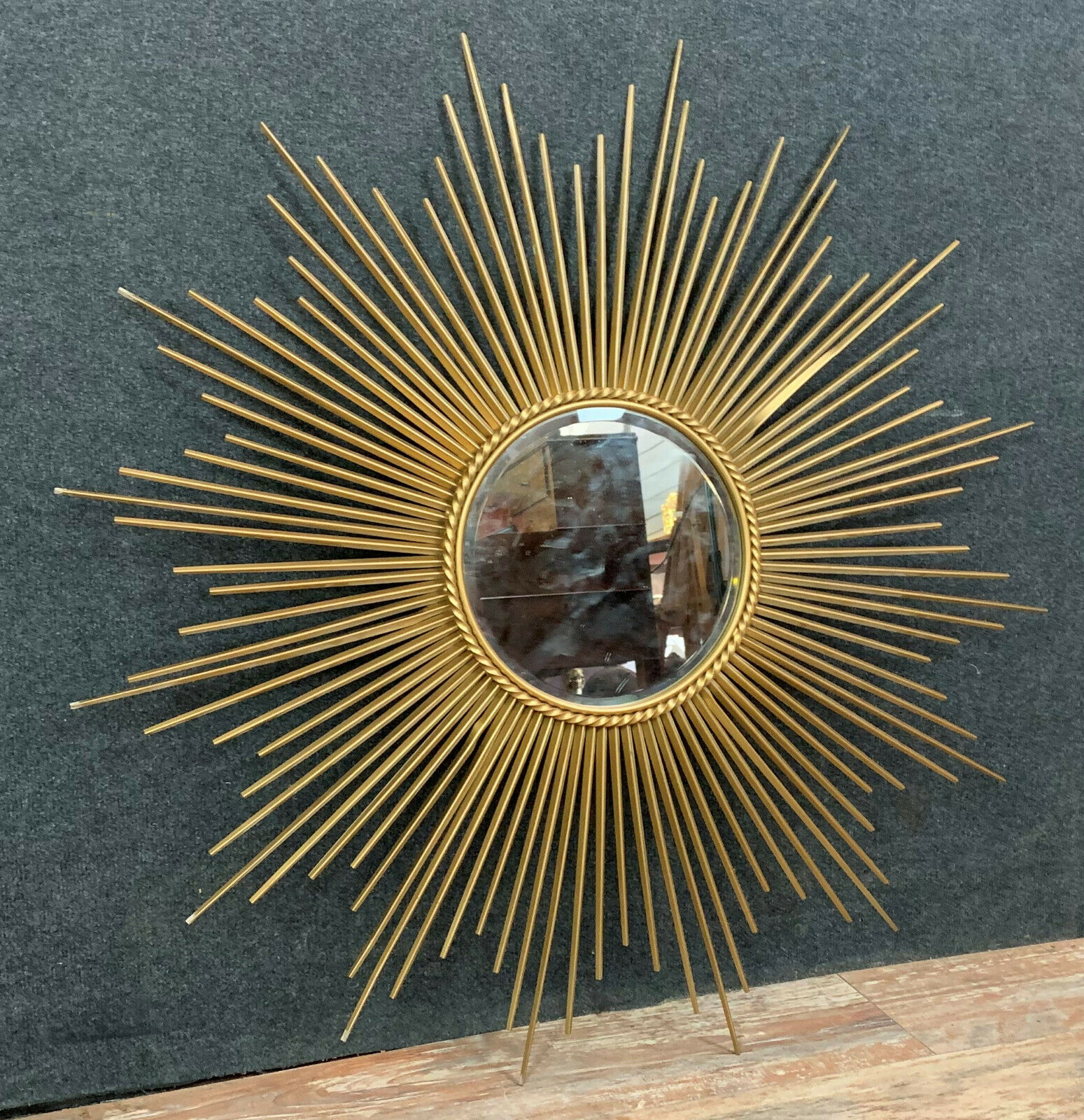 Miroir soleil en laiton doré Chaty Vallauris 101x101cm