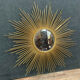 Miroir soleil en laiton doré Chaty Vallauris 101x101cm
