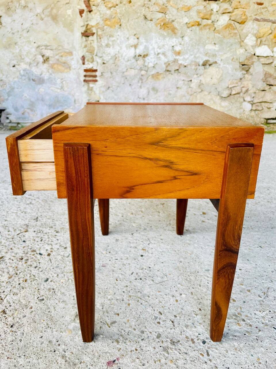 Vintage Scandinavian teak bedside table circa 1960's
