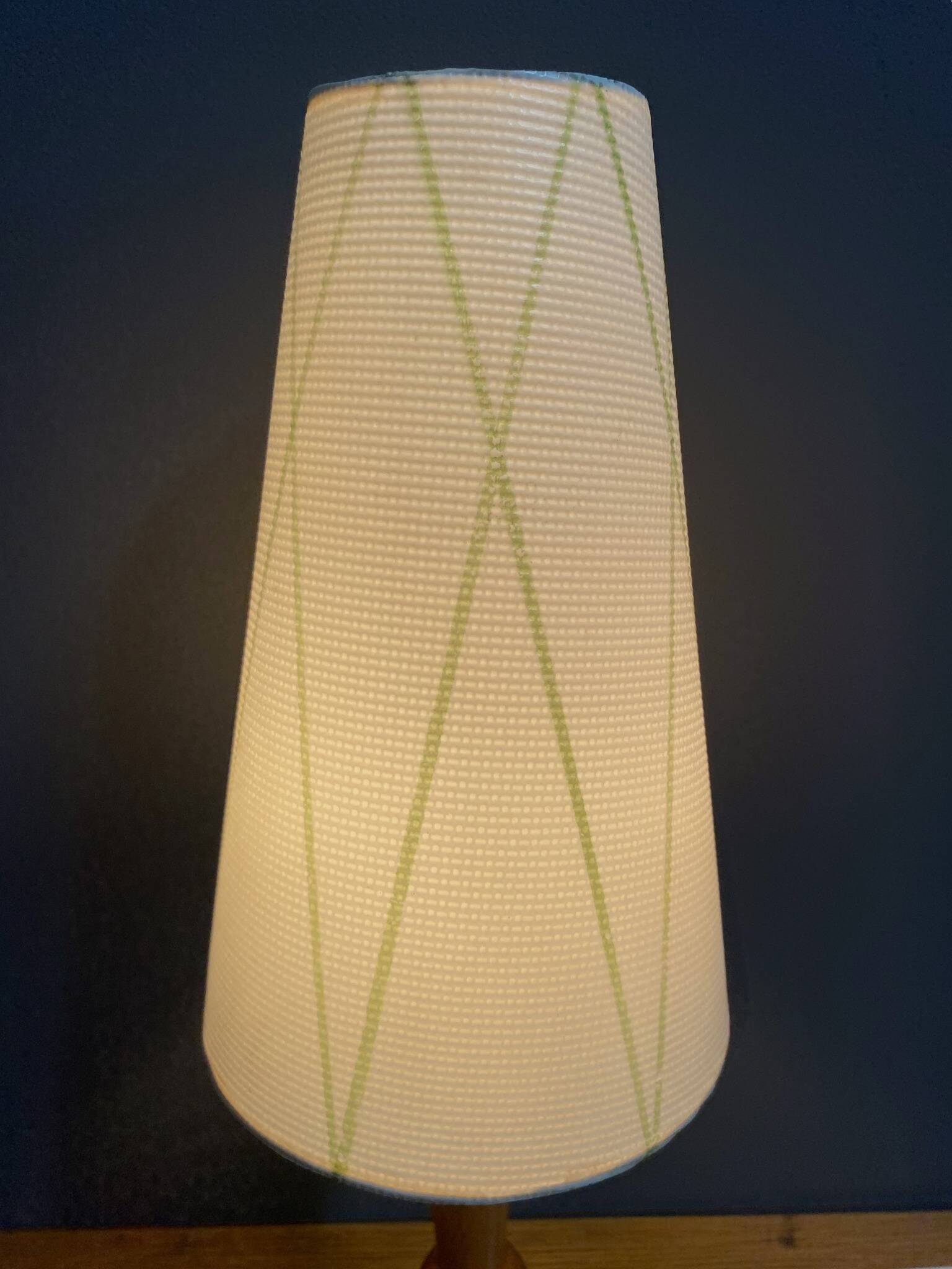 wood smalll table lamp 1960s