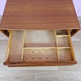 Danish Modern Teak Foldable Sewing Table, 1960s