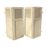 Pair of Persian shutters, old wood screen 2 fronts