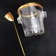 Ice bucket, moulded crystal made in Belgium by Val Saint Lambert