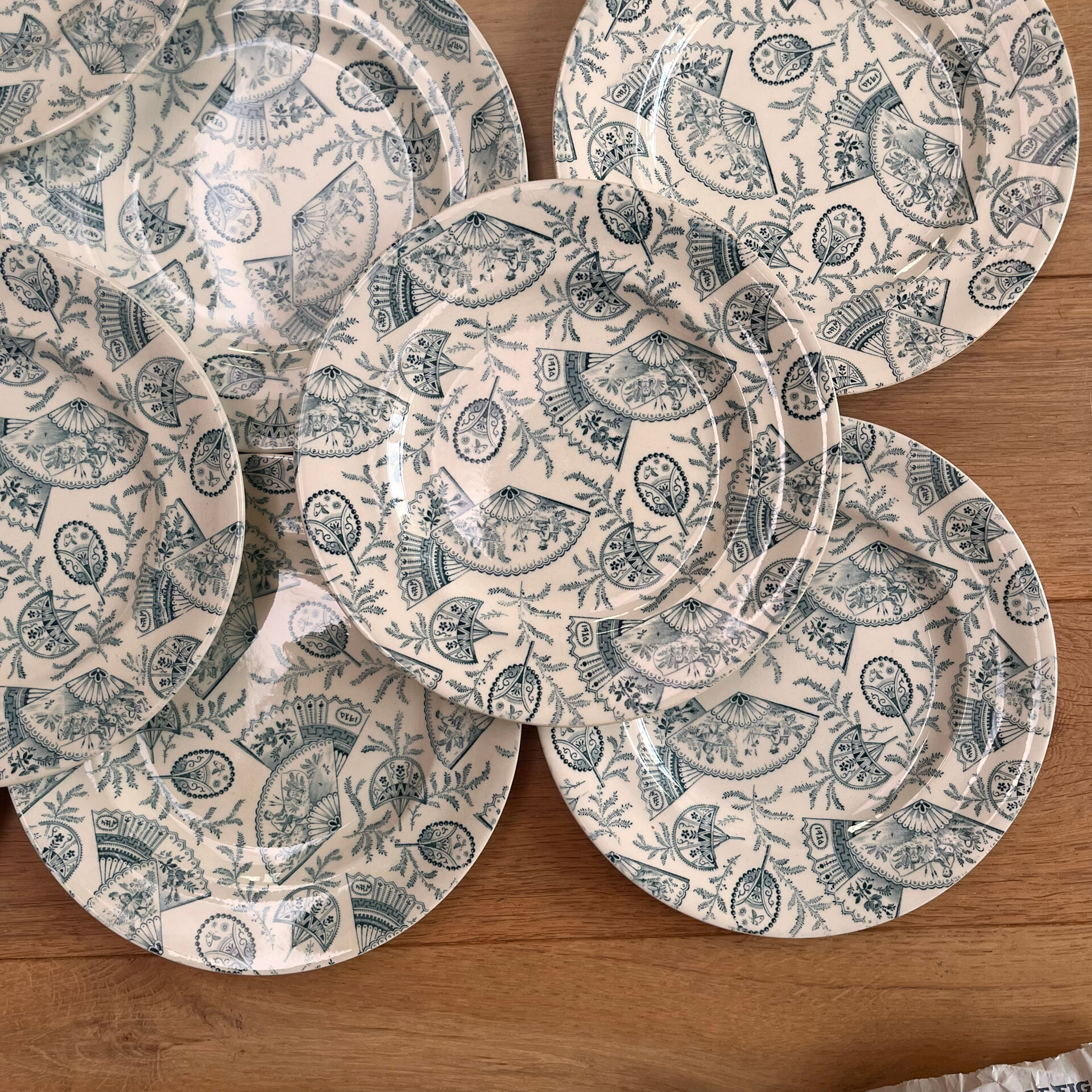 12 assiettes Terre de fer Longwy