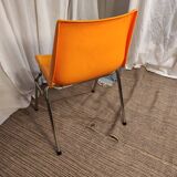 Orange plastic chair 1970