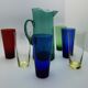 Vintage 1960s glass orangeade service