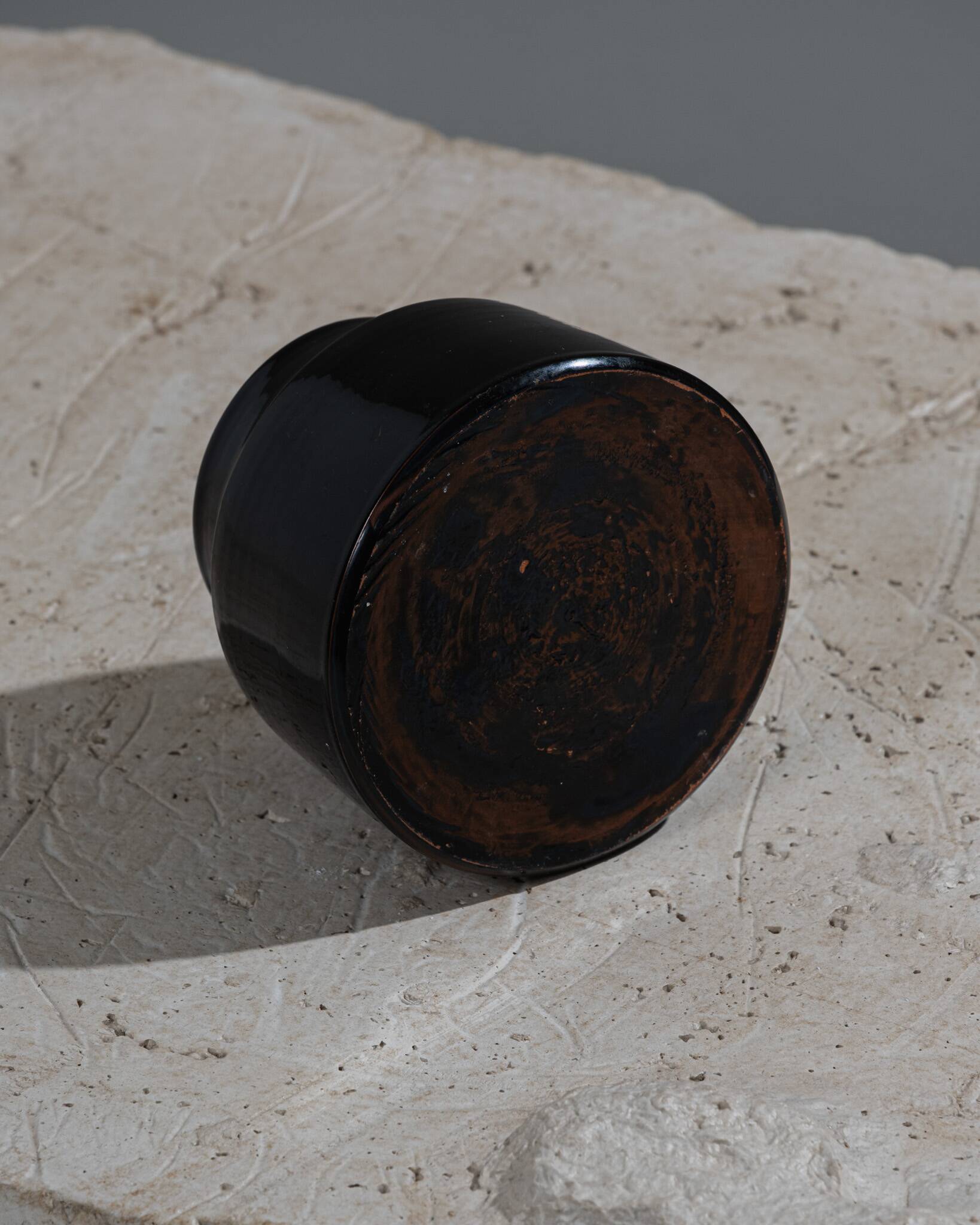 Vase en céramique à col resseré, Mado Jolain, 1950s